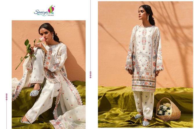 Saniya Baroque 1004 Chikankari Embroidery Pakistani Suits Wholesale Shop In Surat